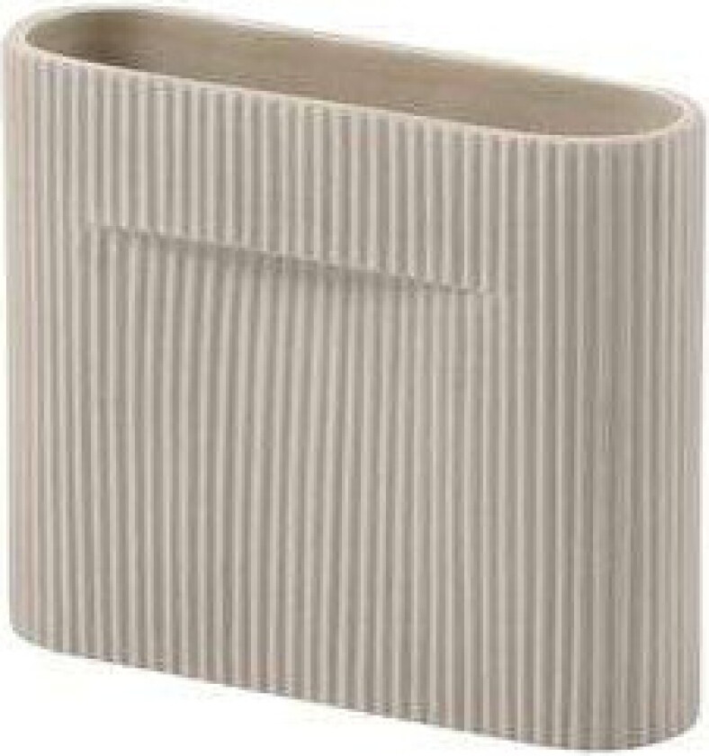 Ridge vase 16,5 cm Beige