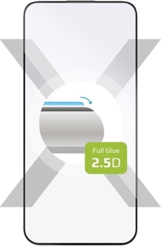 Full Cover 2,5D Tempered Glass for Apple iPhone 15 Pro Max, Black