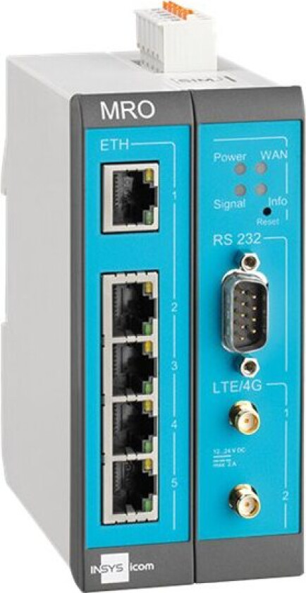 INSYS icom MRO-L200 1.1 LTE router international frequencies VPN option from Q2 MRX2 LTES 1.1