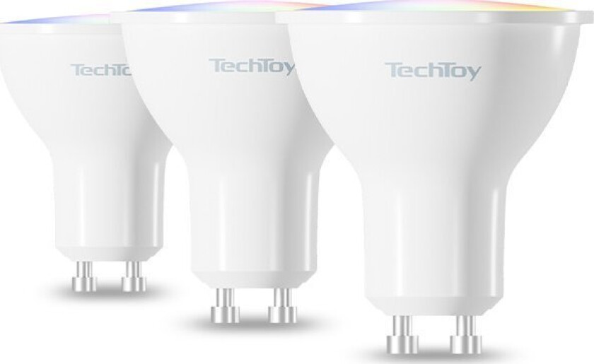 TechToy Smart RGB-pære 4,7W GU10 Zigbee 3 stk.
