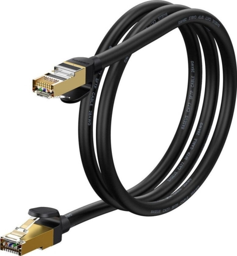 Ethernet RJ45 network cable, 10Gbps, 1m (black)