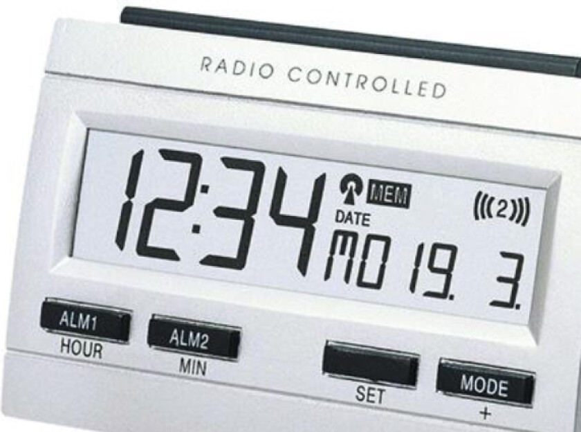 Technoline WT87, Digital vekkerklokke, Rektangel, Sølv, 12/24h, °C, LCD
