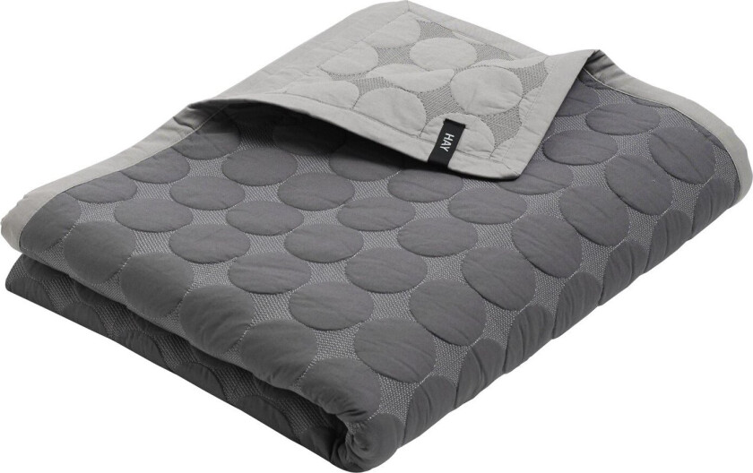 Mega Dot sengeteppe 195x245 cm Dark grey