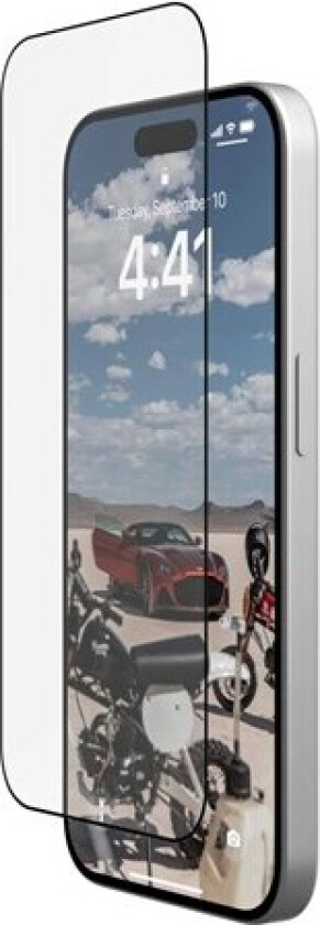 Rugged Glass Screen Shield Plus for Apple iPhone 15 Pro - Clear/Black