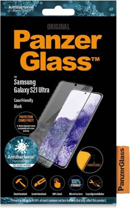 Samsung Galaxy S21 Ultra AntiBacterial Case Friendly - Black