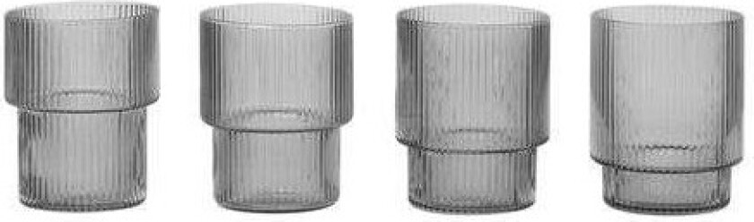 Ripple espressoglass 6 cl 4-pakning Smoked grey