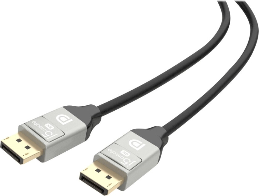 JDC43 - DisplayPort-kabel - DisplayPort (hann) låst til DisplayPort (hann) låst - DisplayPort 1.4 - 2 m - 4K-støtte, 8K-støtte - svart