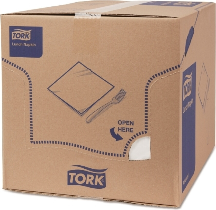 Serviet Tork 33x33 cm 3-lag Hvid,10 pk x 150 stk/krt