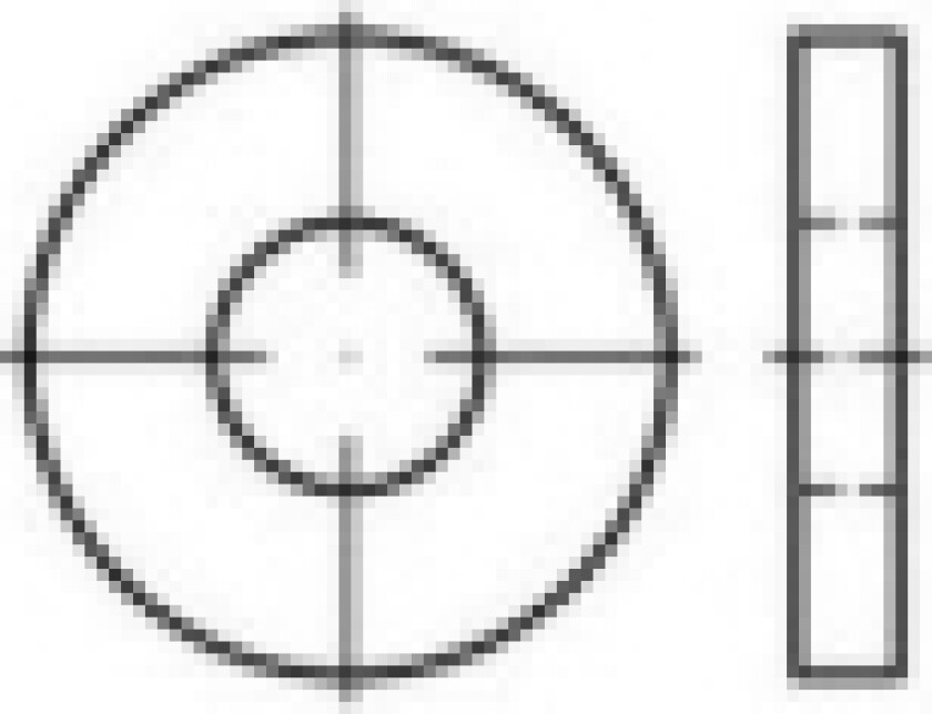 Bilde av Underlægsskiver 28 mm 60 mm Stål Galvaniseret 25 stk TOOLCRAFT 140974