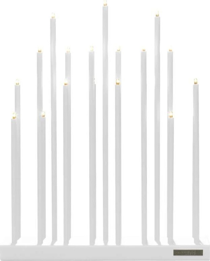 elektrisk lysestake pure white