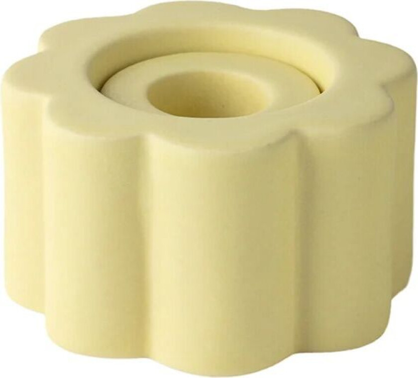 Birgit vase/lysestake 5 cm Pale Yellow