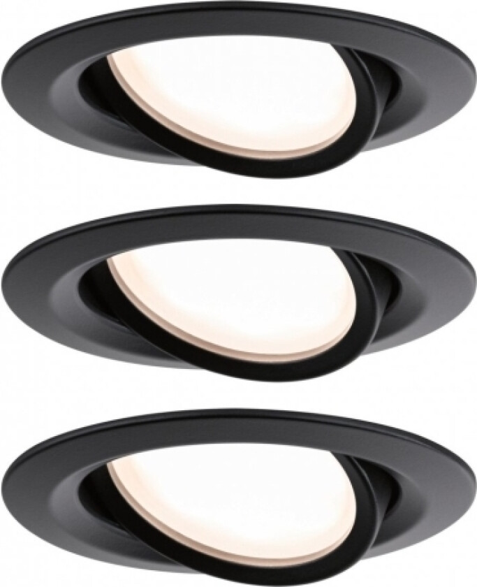 930.80, Innsunket spotlight, Ikke-utskiftbare pærer, LED, 6 W, 2700 K, Sort