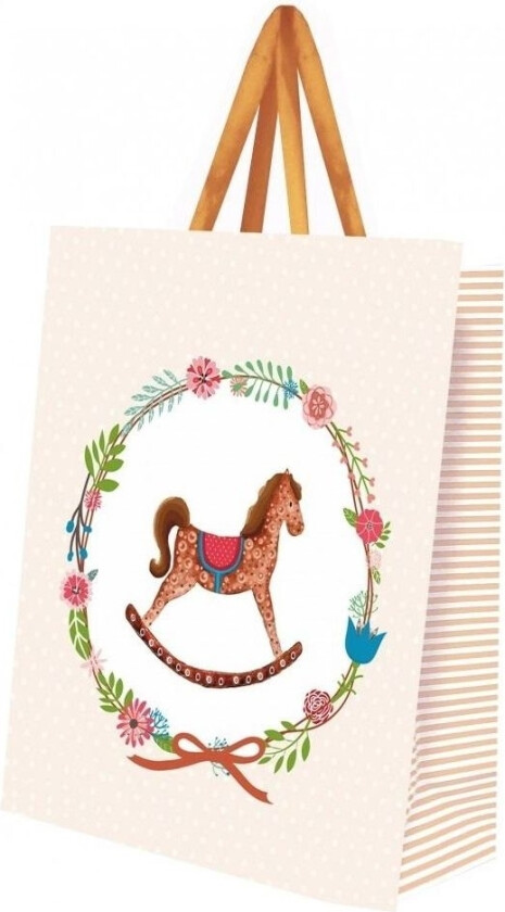 Stor dekorativ gavepose Gyngehest