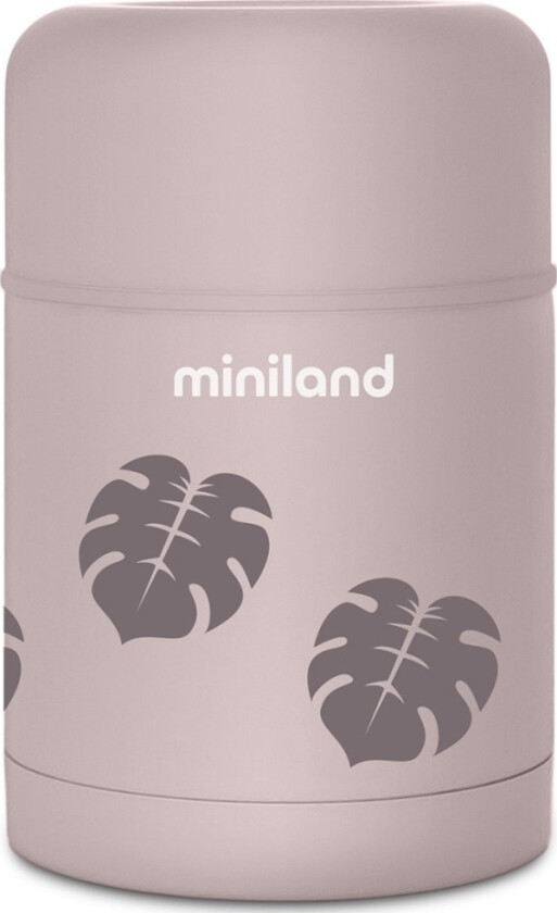 Terra Meal Thermos 600 ml - powder pink/leaves