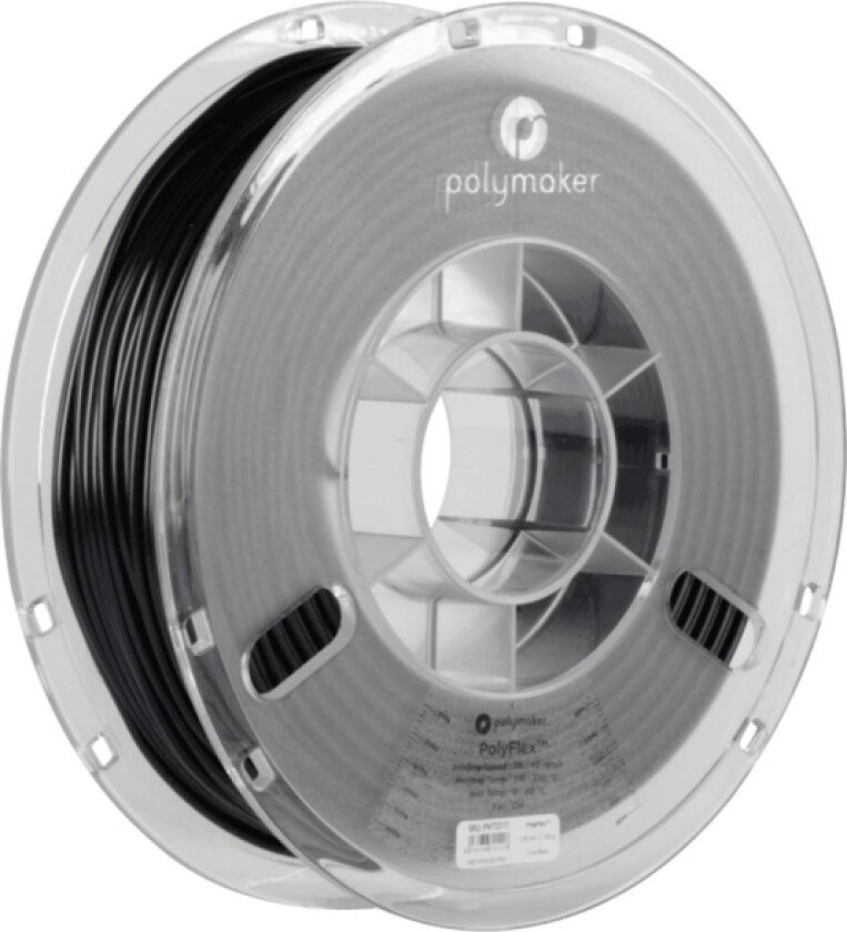 PD01007 PolyFlex TPU-95A Filament TPU Fleksibel 2.85 mm 750 g Sort 1 stk