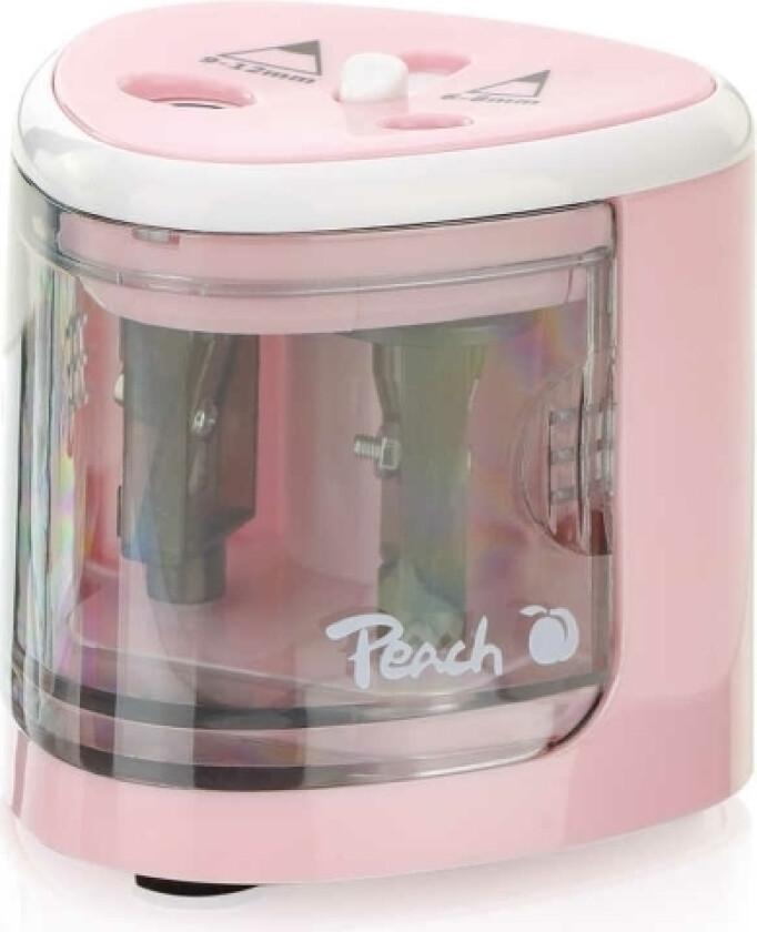 PO102, Elektrisk blyantspisser, Rosa, Hvit, 1,2 cm, 6 mm, Batteri