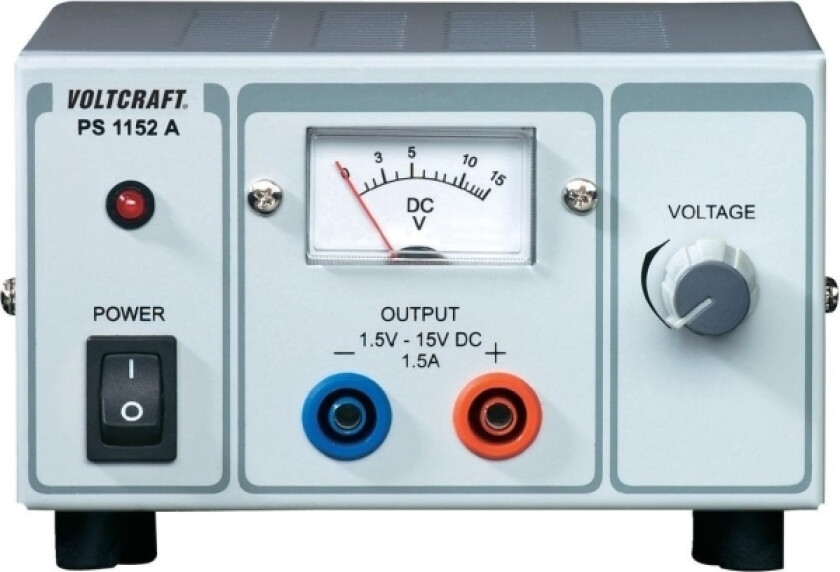 Voltcraft laboratoriestrømforsyning, justerbar PS-1152 A 1,5 - 15 V/DC 1,5 - 1 A 22,5 W 1 x (PS-1152A)
