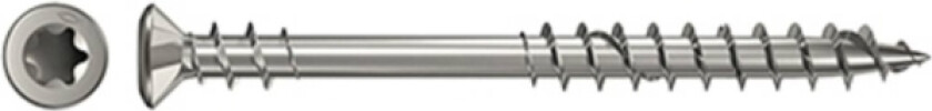 Fischertechnik Fischer 660615 Terrasseskruer 5.5 mm 50 mm Invendig sekskant, Indvendig multitand, TX, Torx, T-profil Rustfrit stål V2A korrosionsbestandig 200 stk