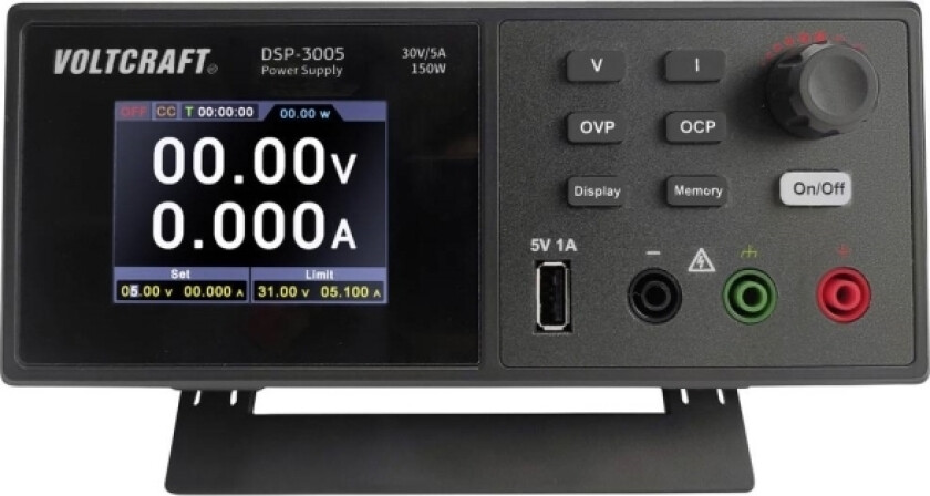DSP-3005 laboratoriestrømforsyning, justerbar 0 - 30 V 0 - 5 A 150 W USB 2.0 plugg En slavefunksjon antall utganger 1 x (VC-12231810)