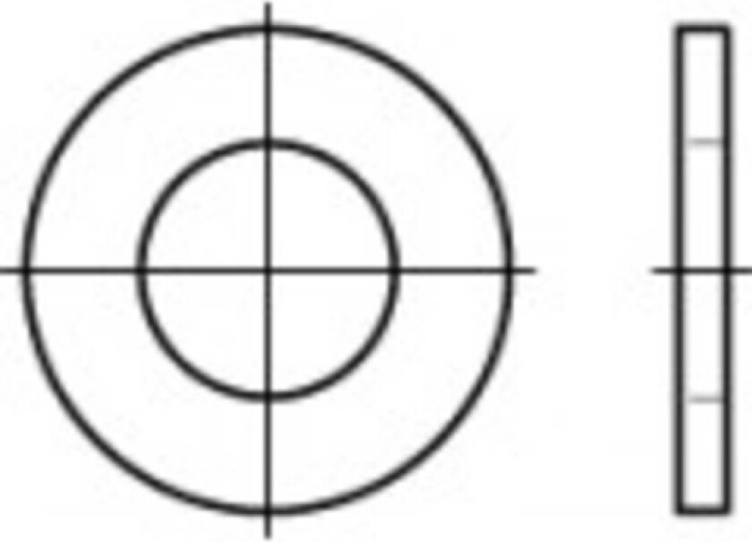 Underlægsskiver 26 mm 44 mm Stål Galvaniseret 100 stk 105576