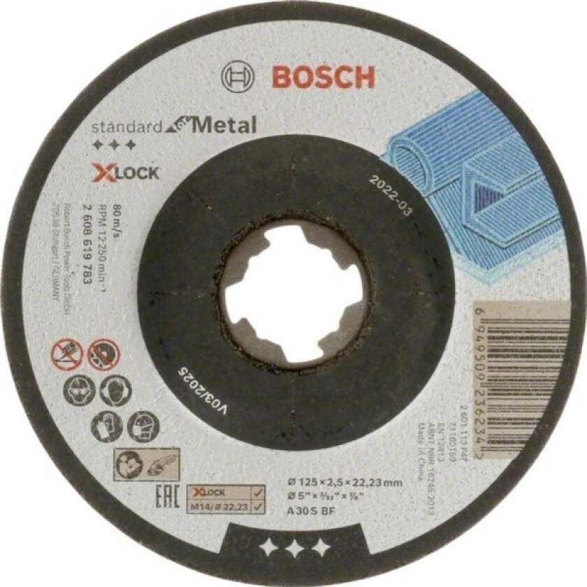 Accessories Standard for Metal 2608619783 Skæreskive forkrøppet 125 mm 22.23 mm 1 stk