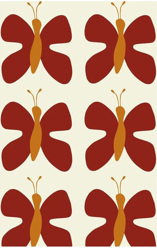 Fjäril voksduk Rød