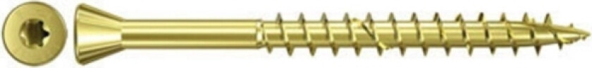 Fischertechnik Fischer 660101 Lægteskrue 3.5 mm 35 mm Invendig sekskant, Indvendig multitand, TX, Torx, T-profil Stål Galvaniseret gul kromatiseret 200 stk