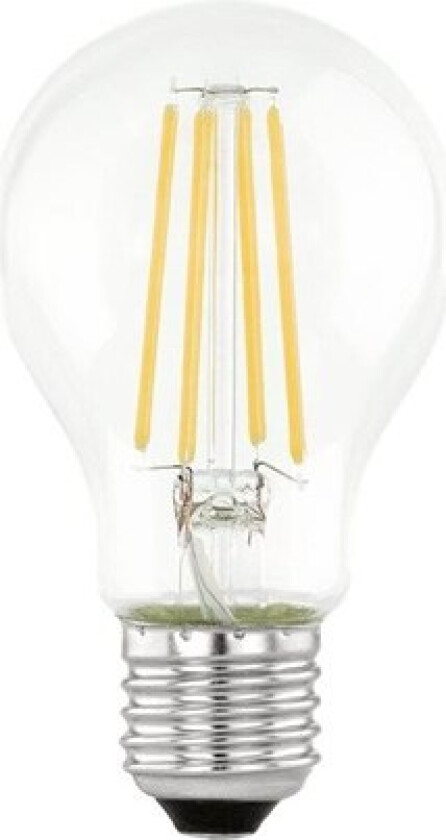 Eglo - LED-filamentlyspære - form: A60 - E27 - 7.3 W (ekvivalent 60 W) - klasse E - varmt hvitt lys - 3000 K - gjennomsiktig