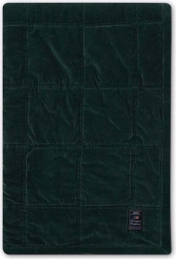 Cotton Velvet quiltet sengeteppe 160 x 240 cm Green