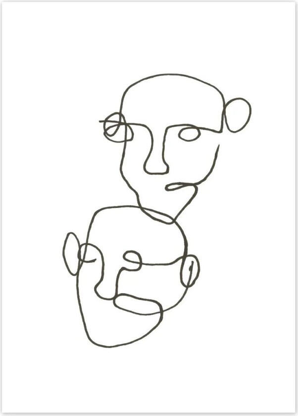 Figurative poster svart 50x70 cm