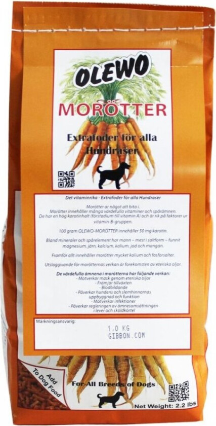 Gulrotpellets for Hund (1 kg)