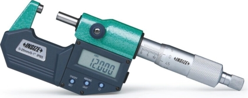 INSIZE Digitalt mikrometer 0- 25 IP65/CERT (3101-25A)