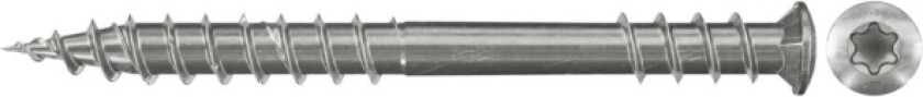 Fischertechnik Fischer 660618 Terrasseskruer 5.5 mm 80 mm Invendig sekskant, Indvendig multitand, TX, Torx, T-profil Rustfrit stål V2A korrosionsbestandig 200 stk