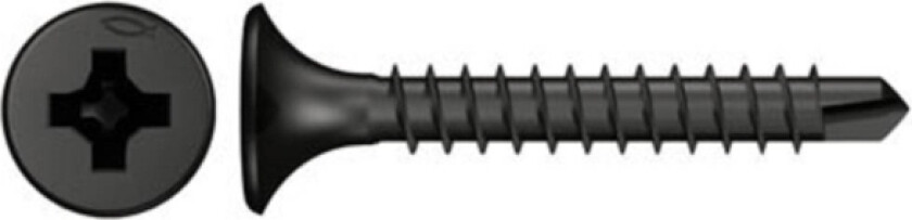Fischertechnik Fischer 40599 Indbygningsskrue 3.5 mm 25 mm Krydskærv Philips Hærdet, Fosfateret 1000 stk