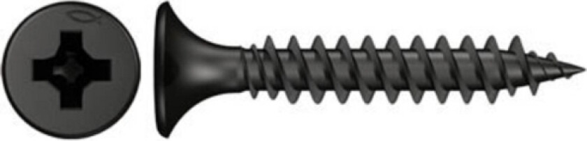Fischertechnik Fischer 40512 Indbygningsskrue 3.5 mm 25 mm Krydskærv Philips Hærdet, Fosfateret 1000 stk