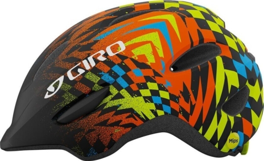 GIRO SCAMP barnehjelm matt svart rutete fade str. S (49–53 cm) (NY)