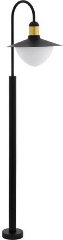 SIRMIONE, Gulvlys, Sort, Gull, Glass, IP44, I, Hvit