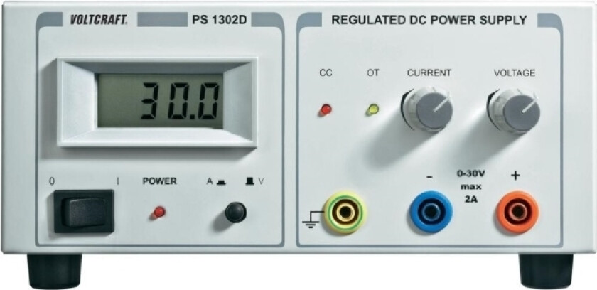 Voltcraft laboratoriestrømforsyning, justerbar PS-1302 D 0 - 30 V/DC 0 - 2 A 60 W 1 x (PS-1302 D)