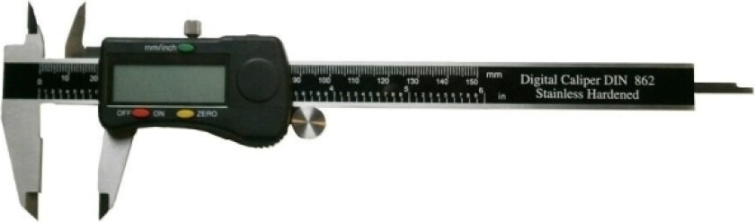 Caliper 150 SIFR. 3V/DATA/SQ rulle svart (216.086)