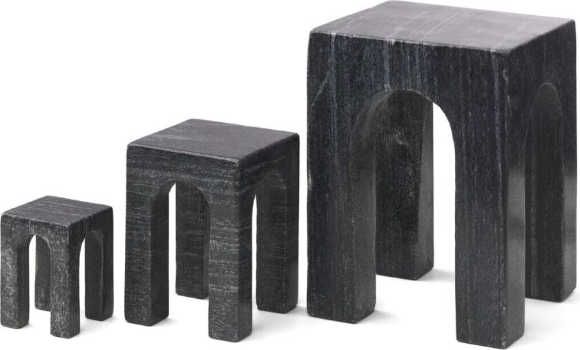 Arkis bokstøtte 3 deler Svart