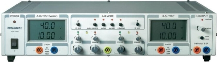 Voltcraft laboratoriestrømforsyning, justerbar VSP 2410 0,1 - 40 V/DC 0 - 10 A 809 W 3 x (VSP 2410)