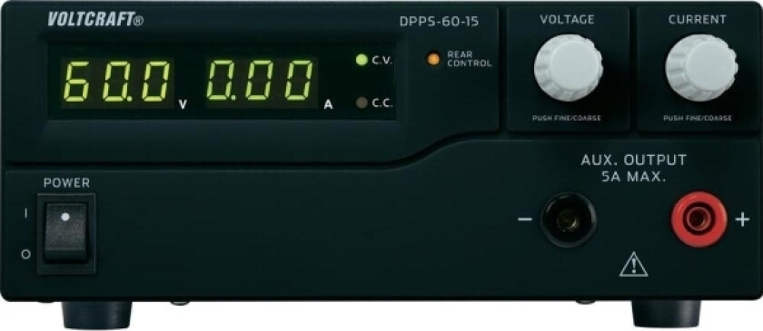 laboratoriestrømforsyning, justerbar DPPS-60-15 1 - 60 V/DC 0 - 15 A 900 W USB programmerbar Antall utganger 1 x (DPPS-60-15)