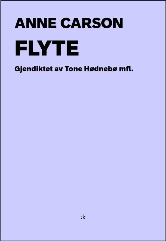 Flyte av Anne Carson