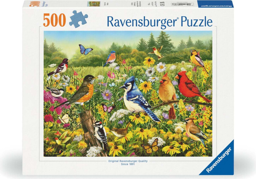 Puslespill 500 Fugler i Engen Ravensburger