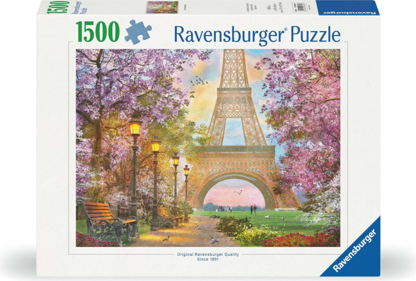Puslespill 1500 Romantikk Paris Ravensburger