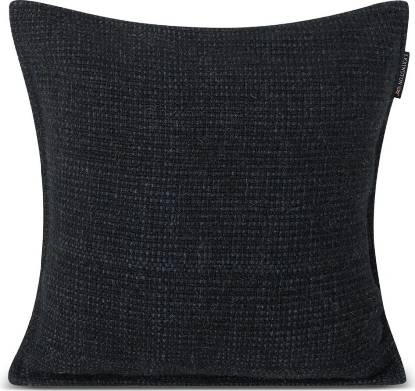 Structured Wool Cotton miks putetrekk 50 x 50 cm Dark gray