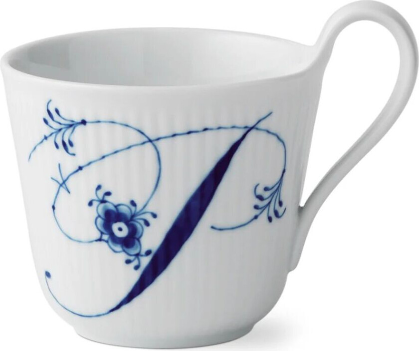 Blue Fluted Plain Alphabet kopp 33 cl P