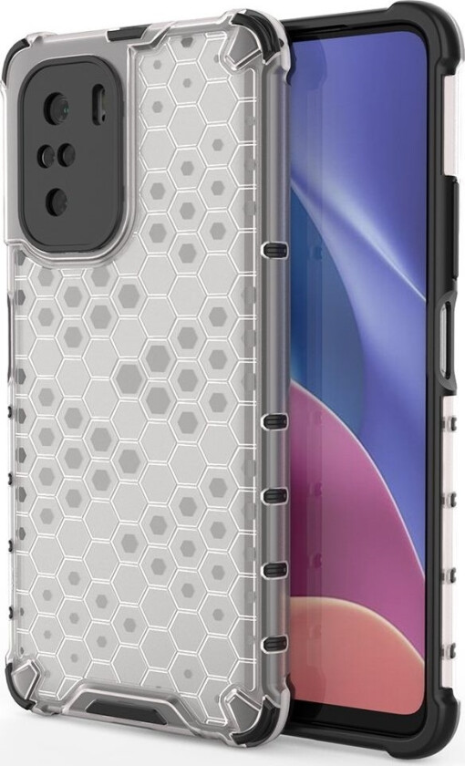 Honeycomb-Deksel Pansret Deksel Med Gelramme Xiaomi Redmi K40 Pro+ / K40 Pro / K40 / Poco F3 Gjennomsiktig