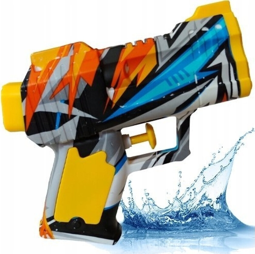Leantoys Liten Vannpistol Gul Oransje Grafitti