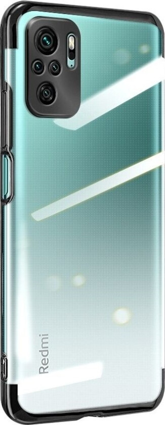 Clear Color-Dekseletui Med Geldeksel Med Metallramme Xiaomi Redmi Note 10 5G / Poco M3 Pro Svart